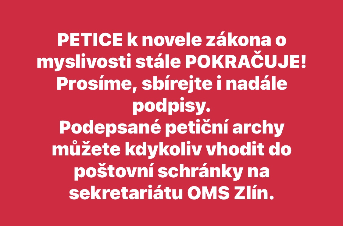 Petice pokračuje!