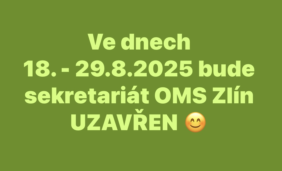 Sekretariát uzavřen